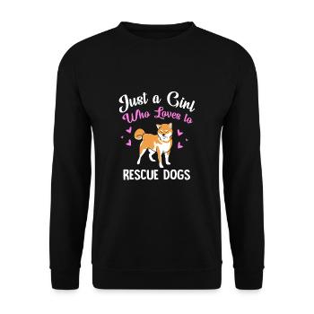 Dog Rescue Animal Rights Animal Rescue Animal Shelter - Unisex Sweatshirt - black - Front - Alina (178cm) & Michal (187cm)