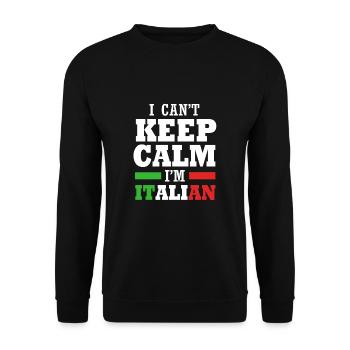 Italienisch Italia Italien - Unisex Pullover - Schwarz - Vorne - Alina (178cm) & Michal (187cm)