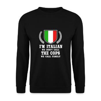Italienisch Italia Italien - Unisex Pullover - Schwarz - Vorne - Alina (178cm) & Michal (187cm)