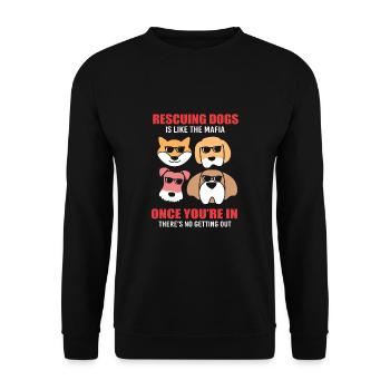 Dog Rescue Animal Rights Animal Rescue Animal Shelter - Unisex Sweatshirt - black - Front - Alina (178cm) & Michal (187cm)