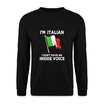 Italienisch Italia Italien - Unisex Pullover - Schwarz - Vorne - Alina (178cm) & Michal (187cm)