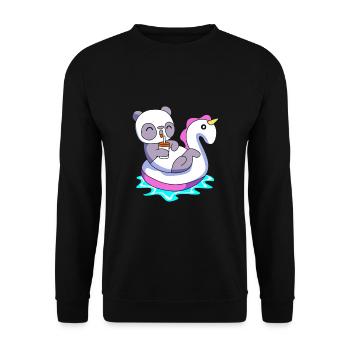 Pool Party - Unisex Pullover - Schwarz - Vorne - Alina (178cm) & Michal (187cm)