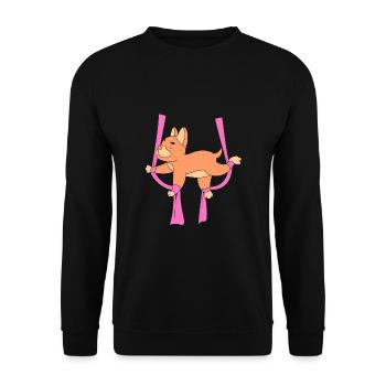 Aerial Yoga Air Yoga - Unisex Pullover - Schwarz - Vorne - Alina (178cm) & Michal (187cm)