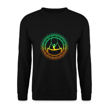 Yoga aérien Air Yoga - Sweat-shirt Unisexe - noir - Devant - Alina (178cm) & Michal (187cm)