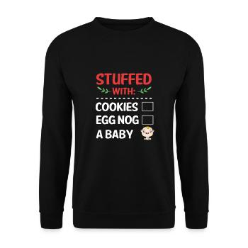 Christmas Gender Reveal Newborn Baby Sayings - Unisex Sweatshirt - black - Front - Alina (178cm) & Michal (187cm)