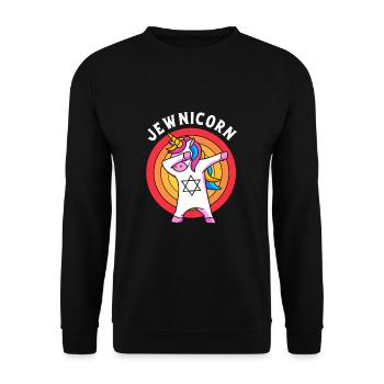 Chanukkah - Unisex Pullover - Schwarz - Vorne - Alina (178cm) & Michal (187cm)