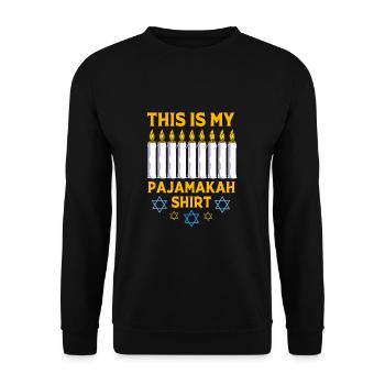 Chanukkah - Unisex Pullover - Schwarz - Vorne - Alina (178cm) & Michal (187cm)