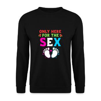 Christmas Gender Reveal Newborn Baby Sayings - Unisex Sweatshirt - black - Front - Alina (178cm) & Michal (187cm)