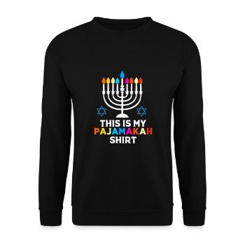 Chanukkah - Unisex Pullover - Schwarz - Vorne - Alina (178cm) & Michal (187cm)