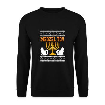 Chanukkah - Unisex Pullover - Schwarz - Vorne - Alina (178cm) & Michal (187cm)