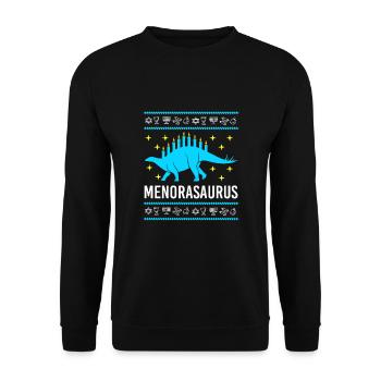 Chanukkah - Unisex Pullover - Schwarz - Vorne - Alina (178cm) & Michal (187cm)