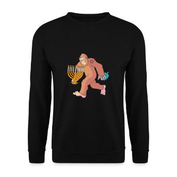 Chanukkah - Unisex Pullover - Schwarz - Vorne - Alina (178cm) & Michal (187cm)