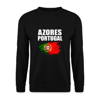 Portugal - Unisex Sweatshirt - black - Front - Alina (178cm) & Michal (187cm)