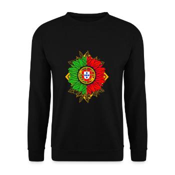 Portugal - Unisex Sweatshirt - black - Front - Alina (178cm) & Michal (187cm)