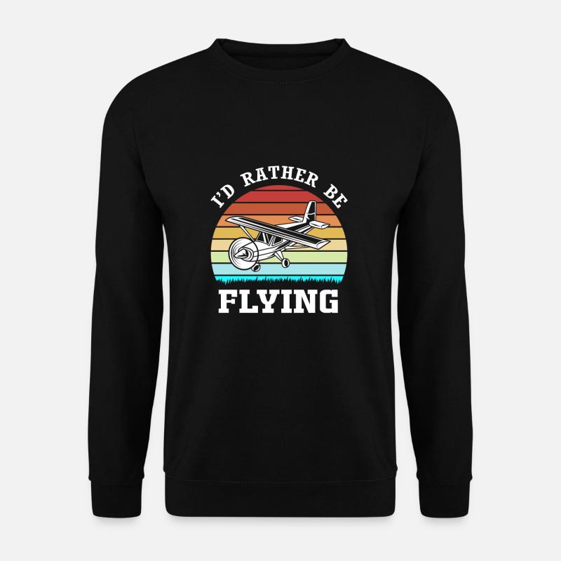Pilot Airplane - Unisex Sweatshirt - black