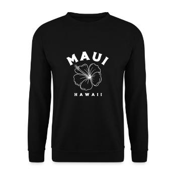 Maui Hawaii Hawaiian - Unisex Pullover - Schwarz - Vorne - Alina (178cm) & Michal (187cm)