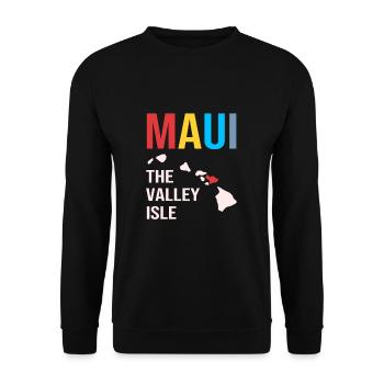 Maui Hawaii Hawaiian - Unisex Pullover - Schwarz - Vorne - Alina (178cm) & Michal (187cm)