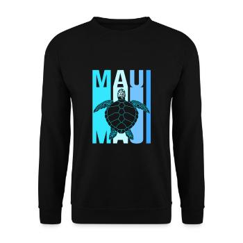 Maui Hawaii Hawaiian - Unisex Pullover - Schwarz - Vorne - Alina (178cm) & Michal (187cm)