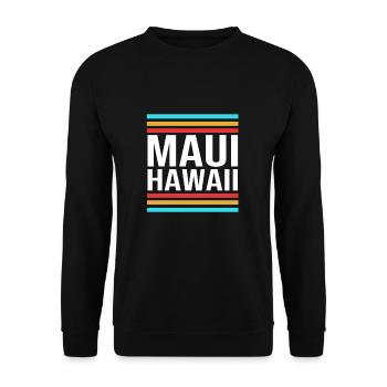 Maui Hawaii Hawaiian - Unisex Pullover - Schwarz - Vorne - Alina (178cm) & Michal (187cm)