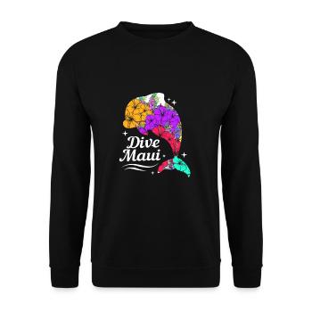 Maui Hawaii Hawaiian - Unisex Pullover - Schwarz - Vorne - Alina (178cm) & Michal (187cm)