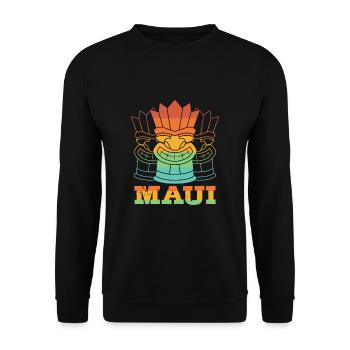 Maui Hawaii Hawaiian - Unisex Pullover - Schwarz - Vorne - Alina (178cm) & Michal (187cm)