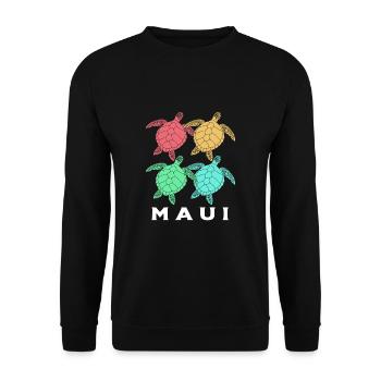 Maui Hawaii Hawaiian - Unisex Pullover - Schwarz - Vorne - Alina (178cm) & Michal (187cm)