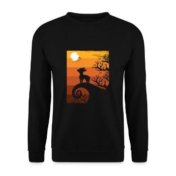 Chihuahua - Unisex Sweatshirt - black - Front - Alina (178cm) & Michal (187cm)