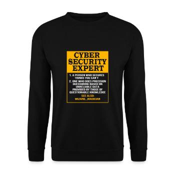Cyber programmeur cybersécurité Hacker - Sweat-shirt Unisexe - noir - Devant - Alina (178cm) & Michal (187cm)