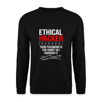Cyber programmeur cybersécurité Hacker - Sweat-shirt Unisexe - noir - Devant - Alina (178cm) & Michal (187cm)