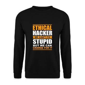 Cyber programmeur cybersécurité Hacker - Sweat-shirt Unisexe - noir - Devant - Alina (178cm) & Michal (187cm)