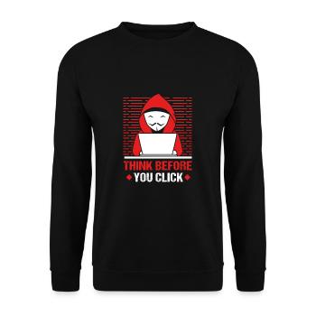Cyber programmeur cybersécurité Hacker - Sweat-shirt Unisexe - noir - Devant - Alina (178cm) & Michal (187cm)