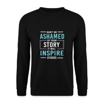 Drug-free addiction addicted - Unisex Sweatshirt - black - Front - Alina (178cm) & Michal (187cm)
