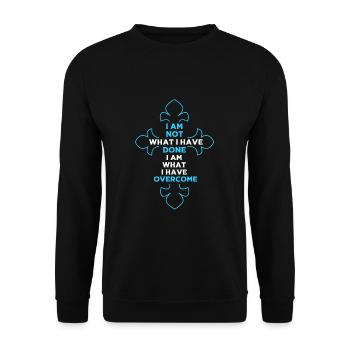 Drug-free addiction addicted - Unisex Sweatshirt - black - Front - Alina (178cm) & Michal (187cm)