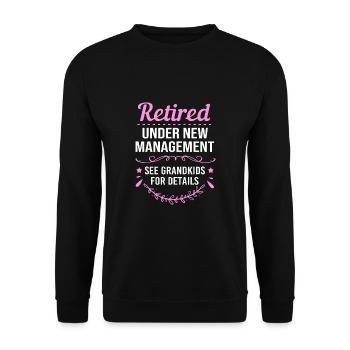 Retraité Retraité Retraité - Sweat-shirt Unisexe - noir - Devant - Alina (178cm) & Michal (187cm)