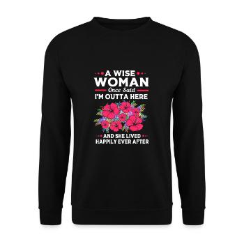 Retraité Retraité Retraité - Sweat-shirt Unisexe - noir - Devant - Alina (178cm) & Michal (187cm)