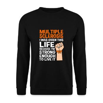 Multiple Sclerosis MS - Unisex Sweatshirt - black - Front - Alina (178cm) & Michal (187cm)