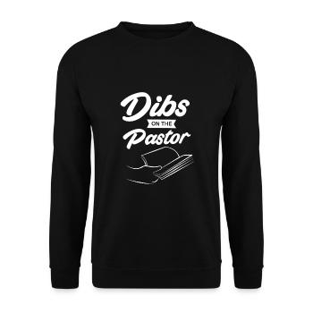 Pfarrer - Unisex Pullover - Schwarz - Vorne - Alina (178cm) & Michal (187cm)