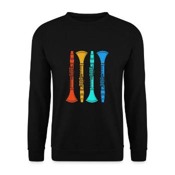 Clarinet - Unisex Sweatshirt - black - Front - Alina (178cm) & Michal (187cm)