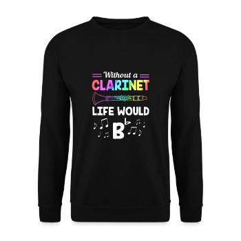 Clarinet - Unisex Sweatshirt - black - Front - Alina (178cm) & Michal (187cm)