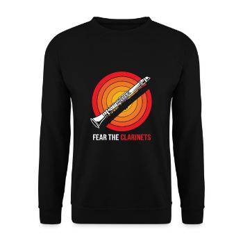Clarinet - Unisex Sweatshirt - black - Front - Alina (178cm) & Michal (187cm)