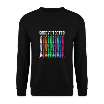 Clarinet - Unisex Sweatshirt - black - Front - Alina (178cm) & Michal (187cm)