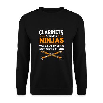 Clarinet - Unisex Sweatshirt - black - Front - Alina (178cm) & Michal (187cm)