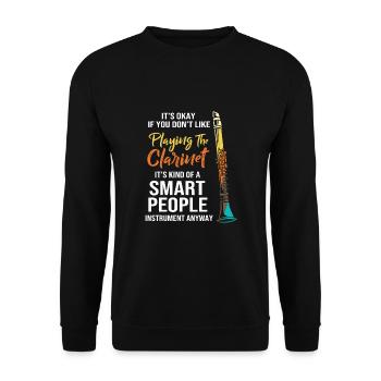 Clarinet - Unisex Sweatshirt - black - Front - Alina (178cm) & Michal (187cm)