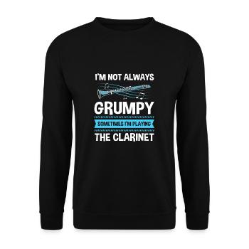 Clarinet - Unisex Sweatshirt - black - Front - Alina (178cm) & Michal (187cm)