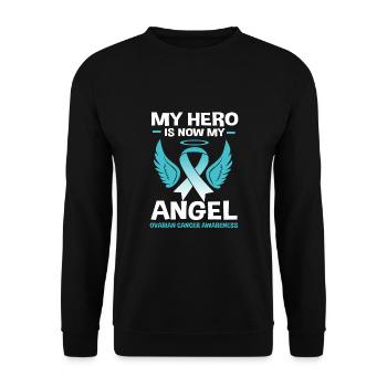Cancer de l’ovaire Cancer survivant Cancer - Sweat-shirt Unisexe - noir - Devant - Alina (178cm) & Michal (187cm)