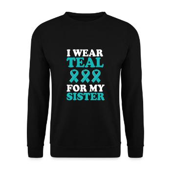 Cancer de l’ovaire Cancer survivant Cancer - Sweat-shirt Unisexe - noir - Devant - Alina (178cm) & Michal (187cm)