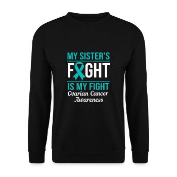 Cancer de l’ovaire Cancer survivant Cancer - Sweat-shirt Unisexe - noir - Devant - Alina (178cm) & Michal (187cm)
