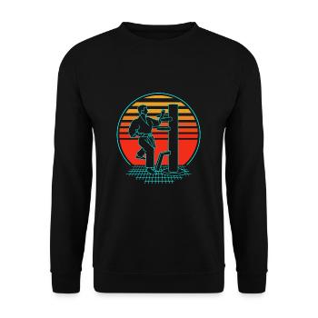 Wing Chun - Unisex Sweatshirt - black - Front - Alina (178cm) & Michal (187cm)