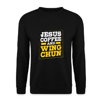 Wing Chun - Unisex Sweatshirt - black - Front - Alina (178cm) & Michal (187cm)