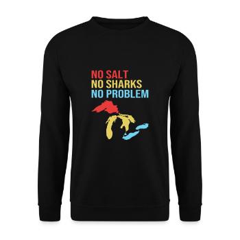 Grands Lacs - Sweat-shirt Unisexe - noir - Devant - Alina (178cm) & Michal (187cm)